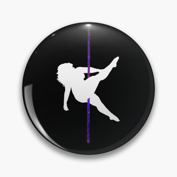 Item preview, Curvy pole dancer (white silhouette) designed and sold by HalfmoonCreativ.