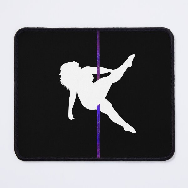Item preview, Curvy pole dancer (white silhouette) designed and sold by HalfmoonCreativ.