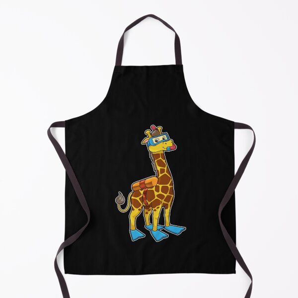 Artikelvorschau, Giraffe als Taucher mit Taucherbrille & Flossen entworfen und verkauft von Snabdesign84.
