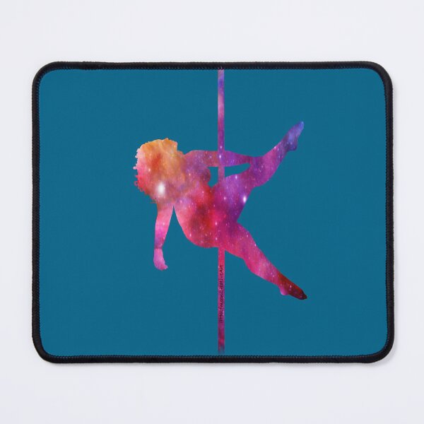 Aperçu de l'œuvre Danseur de pôle sinueux (silhouette Galaxy) créée et vendue par HalfmoonCreativ.