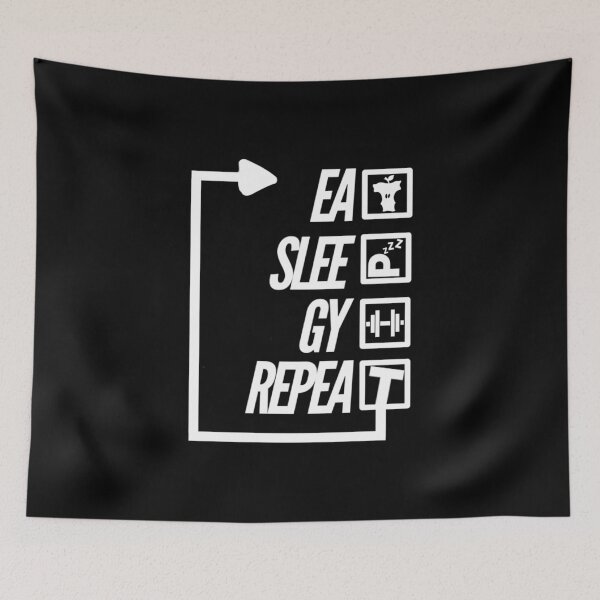 Item preview, Eat Sleep Gym Repeat designed and sold by TheUnknown93.