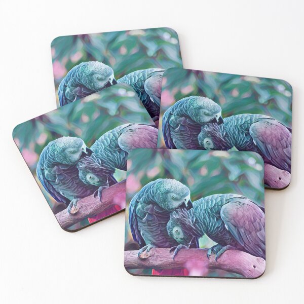 Item preview, African Grey Parrot Love designed and sold by Wisdi.