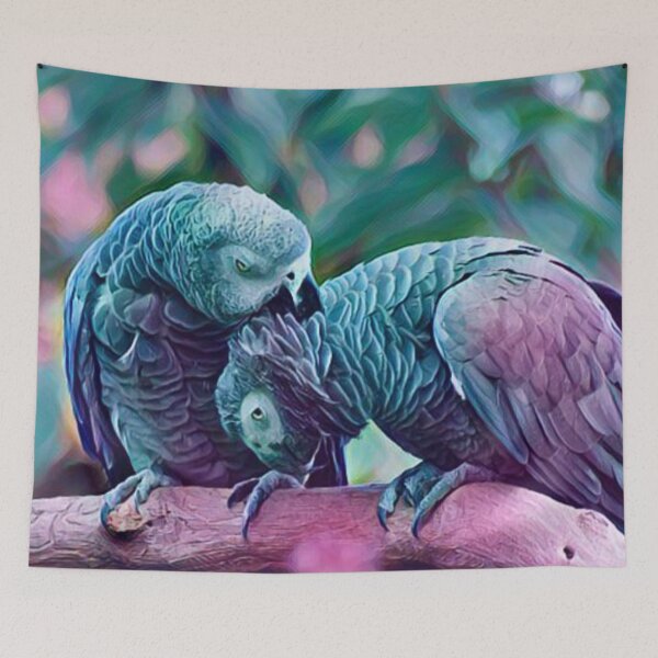 Item preview, African Grey Parrot Love designed and sold by Wisdi.