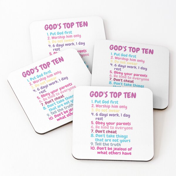 Item preview, Ten Commandments for Kids God's Top Ten designed and sold by MimsTees.