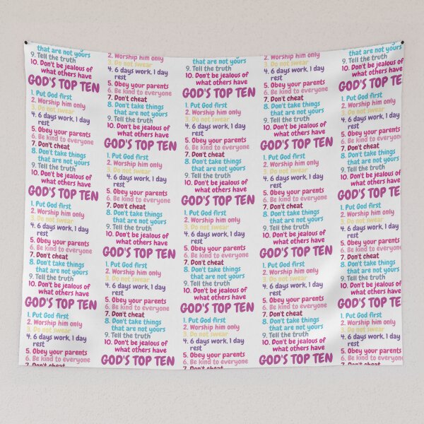 Item preview, Ten Commandments for Kids God's Top Ten designed and sold by MimsTees.