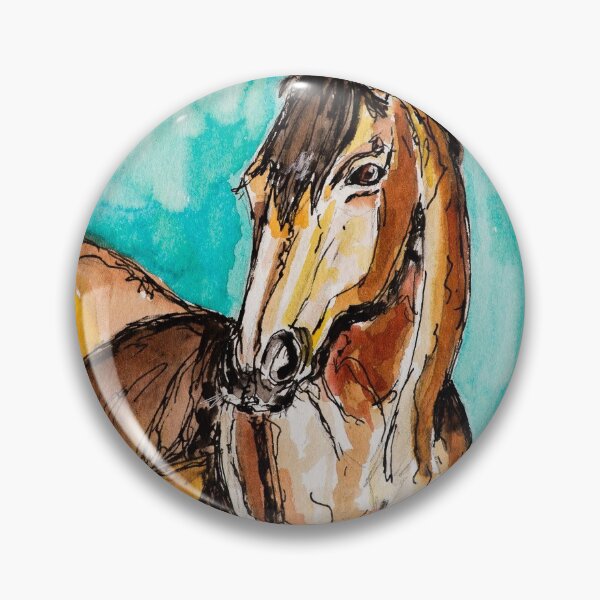 Item preview, Chestnut Horse on Teal designed and sold by Melissa Gerhold.