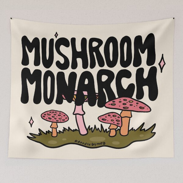 Item preview, Mushroom Monarch designed and sold by doodlebymeg.