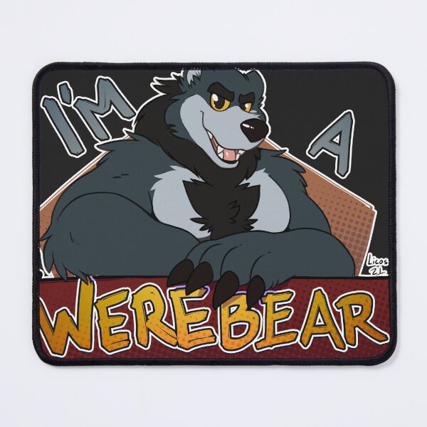 Item preview, I'm a werebear, black designed and sold by licographics.