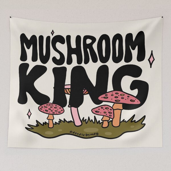 Item preview, Mushroom King designed and sold by doodlebymeg.
