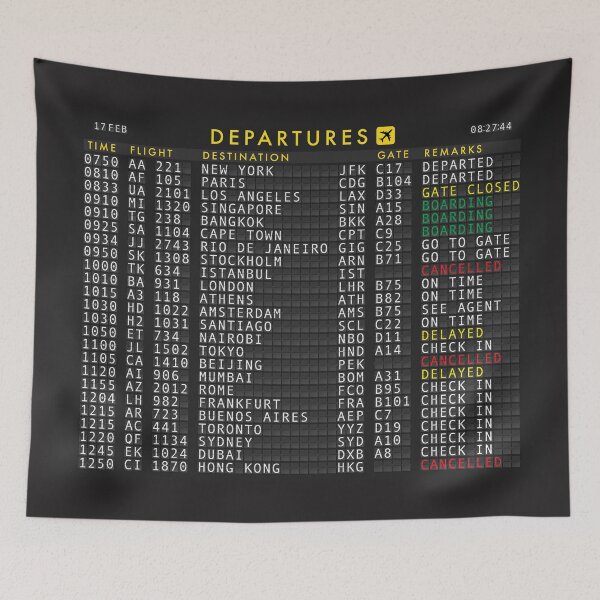 Item preview, Flight Departures Split Flap Reader Board designed and sold by travelwitheric.