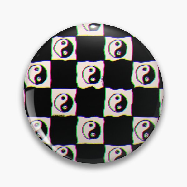 Item preview, Smiley Yin Yang Checkered Print designed and sold by doodlebymeg.