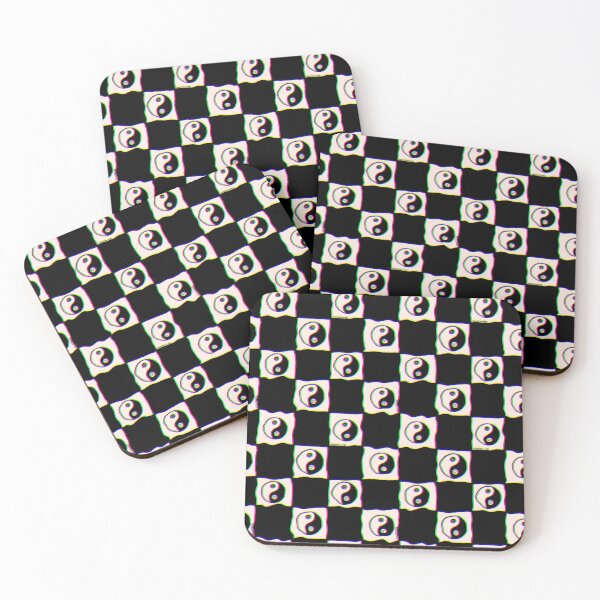 Item preview, Smiley Yin Yang Checkered Print designed and sold by doodlebymeg.