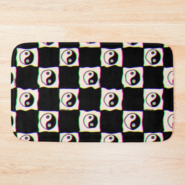 Item preview, Smiley Yin Yang Checkered Print designed and sold by doodlebymeg.