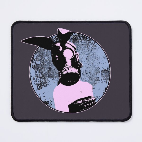 Item preview, Grunge punk lady in gas mask designed and sold by pignpix.