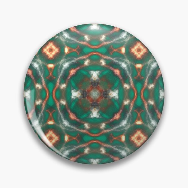 Item preview, Sacred Unakite ~ Green And Orange Abstract Fractal Mandala Art designed and sold by Ascension Vibrations.