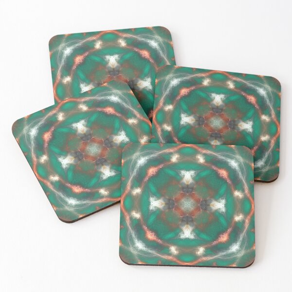Item preview, Sacred Unakite ~ Green And Orange Abstract Fractal Mandala Art designed and sold by Ascension Vibrations.