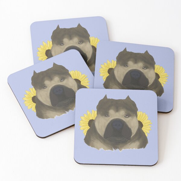 Item preview, Sable American Bully with Sunflowers designed and sold by Ashley Gagnon.