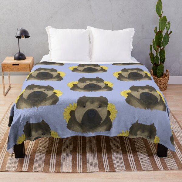 Item preview, Sable American Bully with Sunflowers designed and sold by Ashley Gagnon.