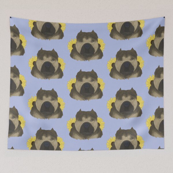Item preview, Sable American Bully with Sunflowers designed and sold by Ashley Gagnon.
