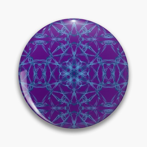 Item preview, Atomic Disco ~ Blue and Purple Abstract Fractal Mandala Art designed and sold by Ascension Vibrations.