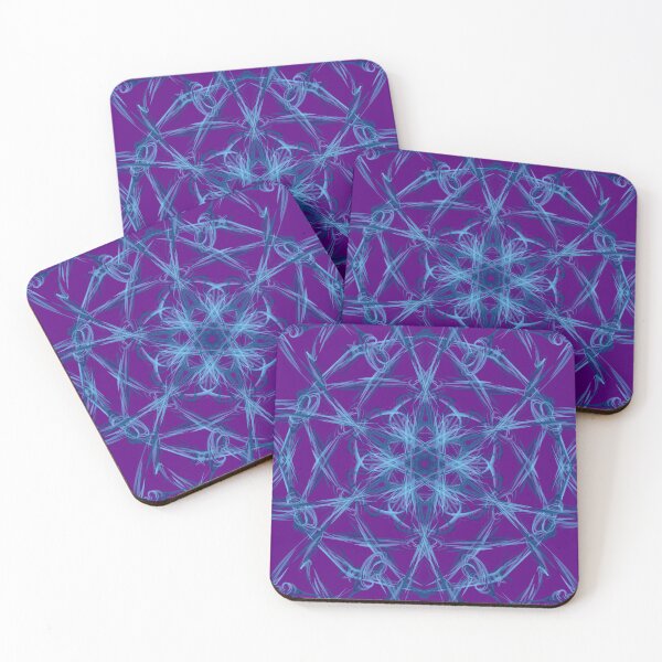Item preview, Atomic Disco ~ Blue and Purple Abstract Fractal Mandala Art designed and sold by Ascension Vibrations.