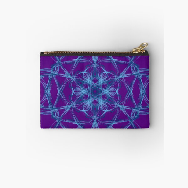 Item preview, Atomic Disco ~ Blue and Purple Abstract Fractal Mandala Art designed and sold by Ascension Vibrations.