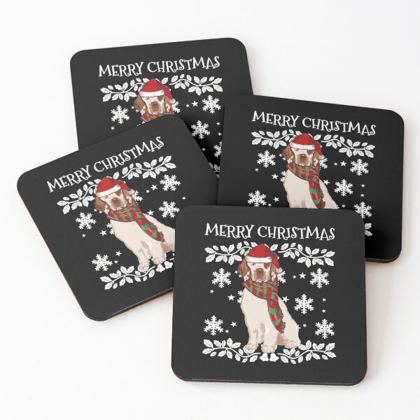 Item preview, Merry Christmas Ornament Clumber Spaniel Xmas Santa designed and sold by jennynicho.