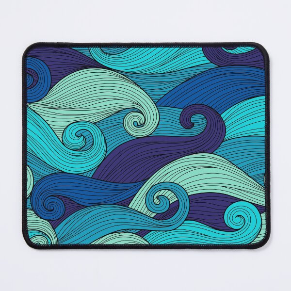 Item preview, Abstract Cartoon Blue Ocean Waves designed and sold by Vector Scout Lab.