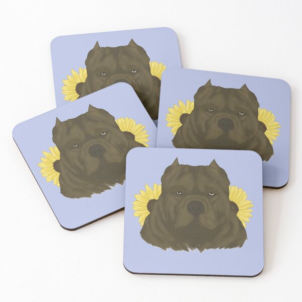 Item preview, Chocolate American Bully with Sunflowers designed and sold by Ashley Gagnon.