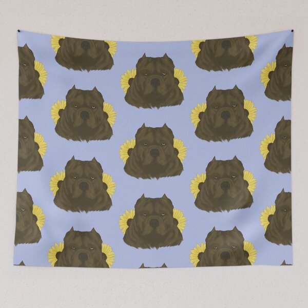Item preview, Chocolate American Bully with Sunflowers designed and sold by Ashley Gagnon.