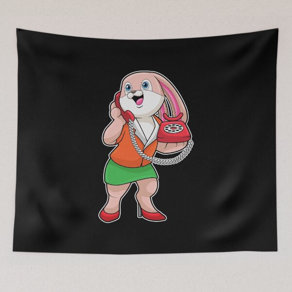 Item preview, Bunny as Secretary with Phone designed and sold by Snabdesign84.