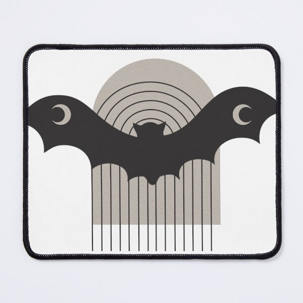 Item preview, Watercolor Black Bat Crescent Moon Wings Flies across a Taupe Boho Arch designed and sold by Monica Laipple.