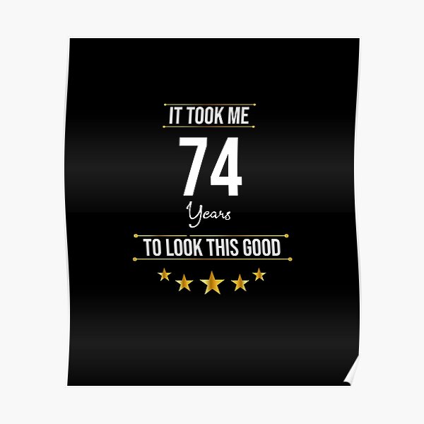 Art Mural Sur Le Theme 74 Ans Redbubble