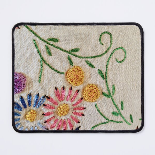 Item preview, Vintage Linen with Colorful Retro Embroidery  designed and sold by TrystaLC.