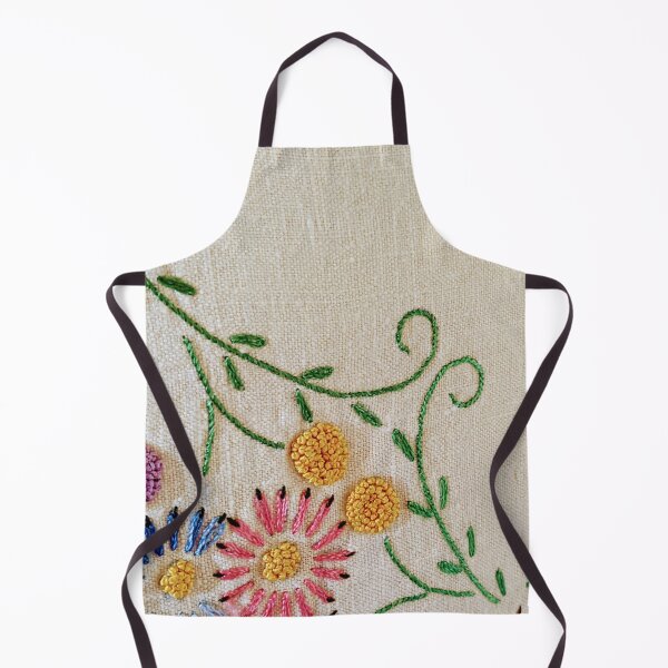 Item preview, Vintage Linen with Colorful Retro Embroidery  designed and sold by TrystaLC.