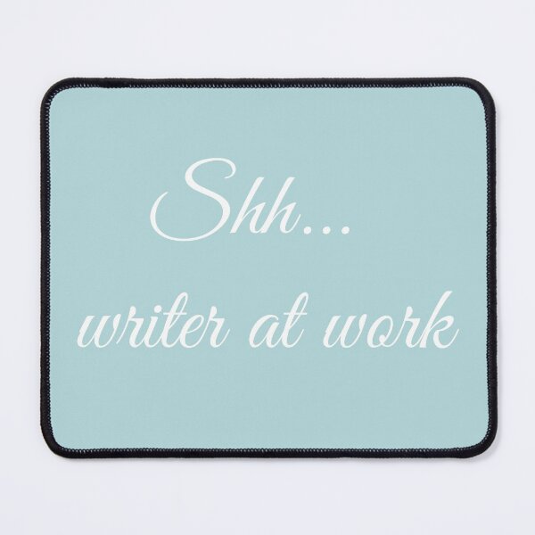 Item preview, Writer at Work Sea Green White Type designed and sold by TeaRoseWriter.