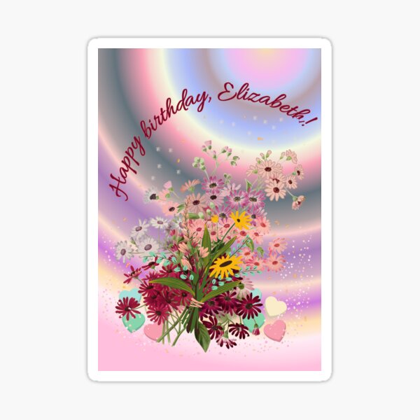Happy Birthday Flowers Stickers Redbubble