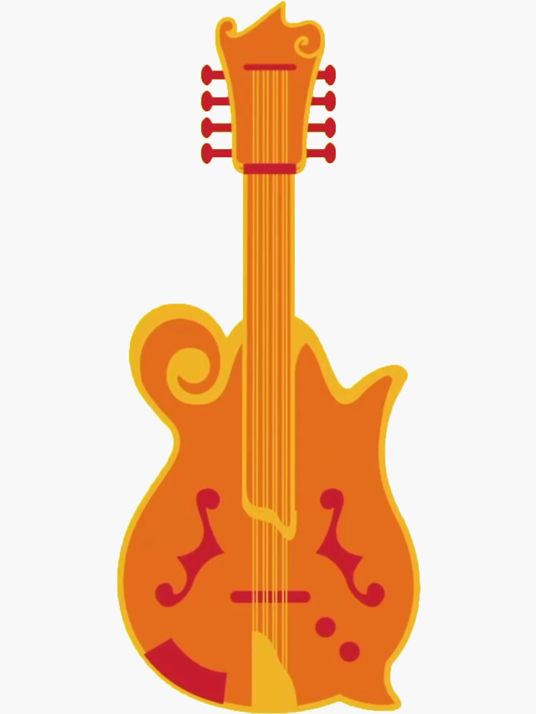"Chris Thile's Magical Mandolin" Sticker by eriktdesign Redbubble