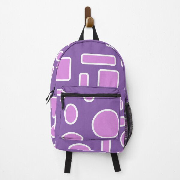 Item preview, All-Over Light Purple Circles, Oblong Shapes, Square Shapes on a Deep Purple background Design designed and sold by ThisNThatImages.
