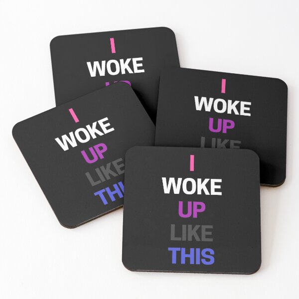 Item preview, I Woke Up Like This. Genderfluid Pride designed and sold by Subtle Pride Shop.