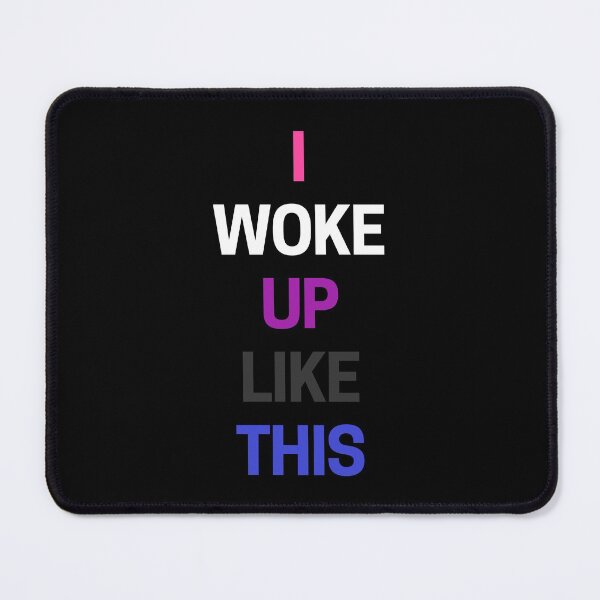 Item preview, I Woke Up Like This. Genderfluid Pride designed and sold by Subtle Pride Shop.