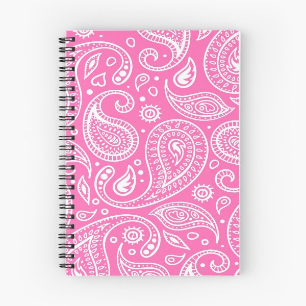 Artikelvorschau, Paisley Pattern White on Pink Background Bandana Style Design entworfen und verkauft von Troy Krieger.