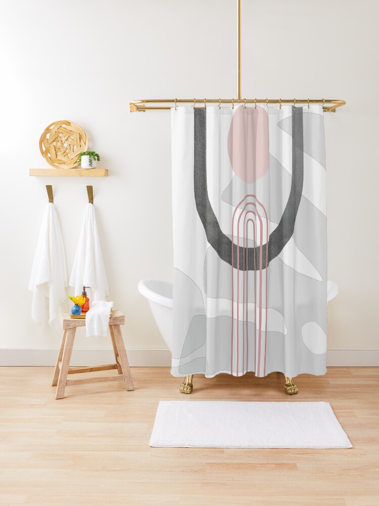 Minimal Mid Century Shower Curtain For Sale By Urbanepiphany Redbubble