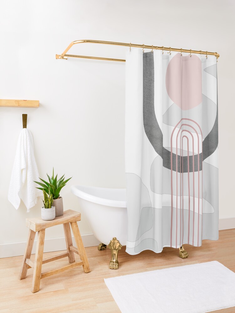 Minimal Mid Century Shower Curtain For Sale By Urbanepiphany Redbubble