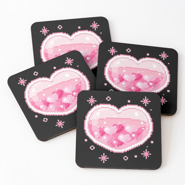 Item preview, Kawaii pixelated heart designed and sold by mofin.