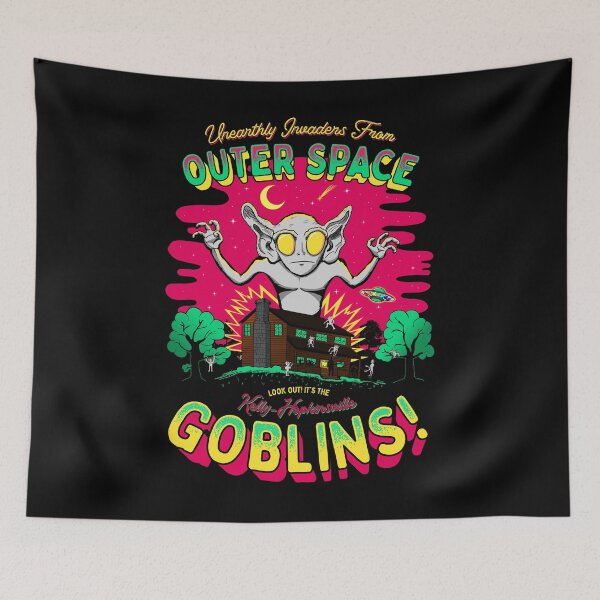 Item preview, Unearthly Invaders from Outer Space, Lookout! It's the Kelly-Hopkinsville Goblins Cute Cryptid Aliens designed and sold by strangeology.