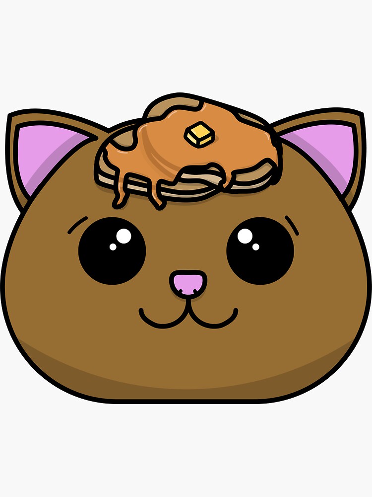 "Pancake the cat" Sticker for Sale by PancakePrints Redbubble