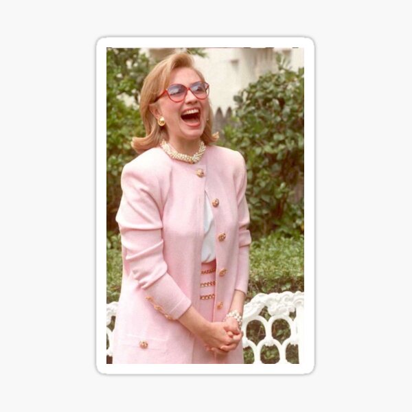 Laughing Hillary Clinton Sticker