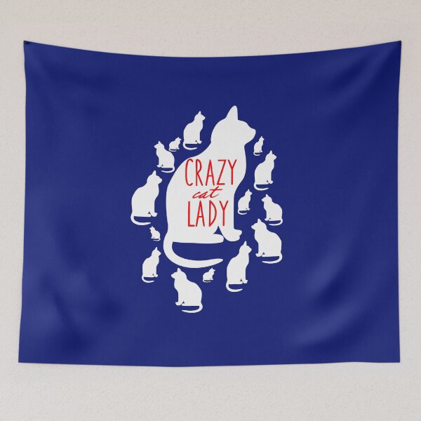 Item preview, Crazy Cat Lady cartoon funny design designed and sold by AnyMoment.