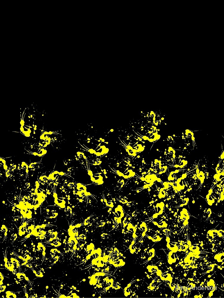 "Yellow Black Paint Splatter " Poster by OCDesigns2 Redbubble
